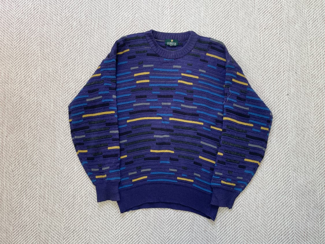 빈티지 브리치 멀티 패턴 자카드 니트   J04187 상품이미지1