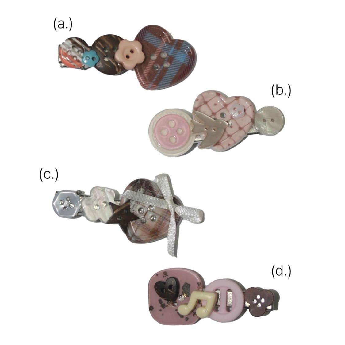 핸드메이드 단추 머리핀 상품이미지1