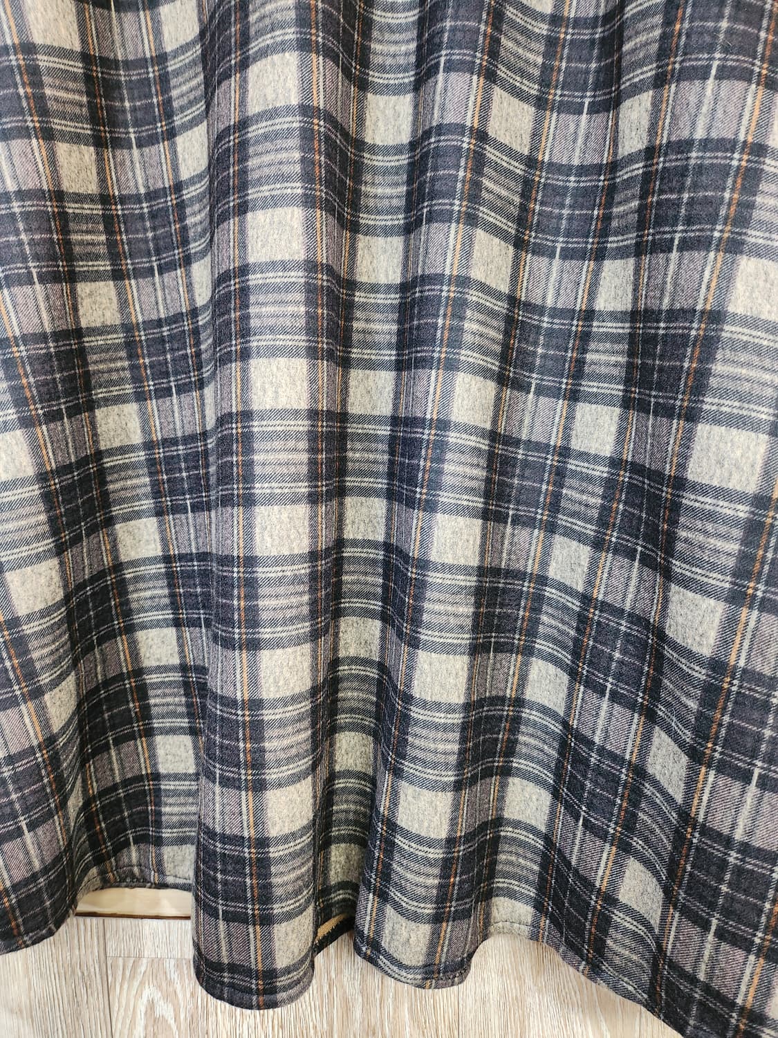 126) 체크 A라인 롱 스커트 상품이미지4