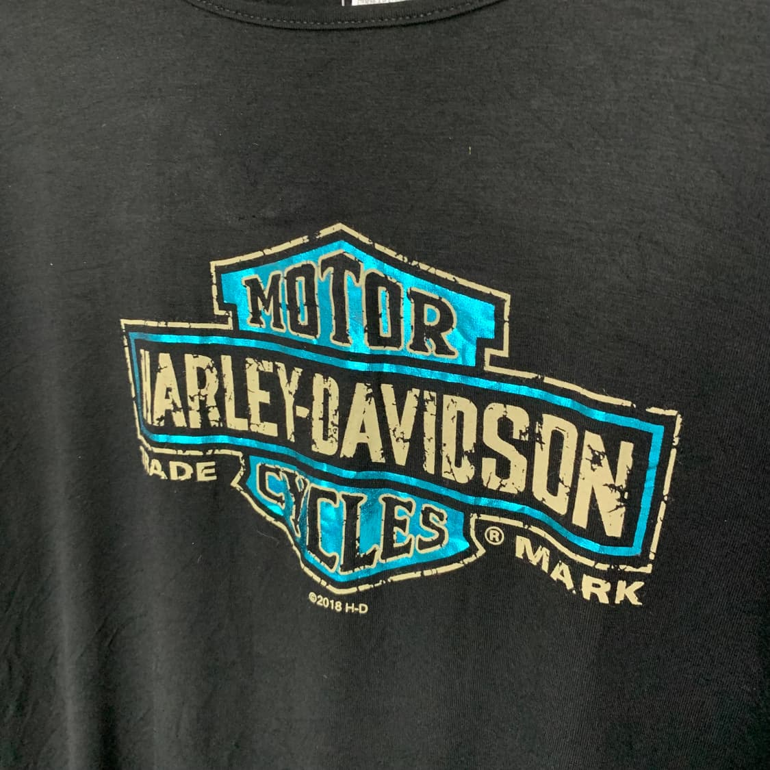 할리데이비슨 빈티지 프린팅 본디지 디테일 펑크 반팔 티셔츠 XL 상품이미지5