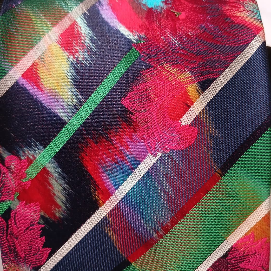 니나리치 실크 멀티 스트라이프 넥타이 9.7cm A+~A등급 A19509 상품이미지8