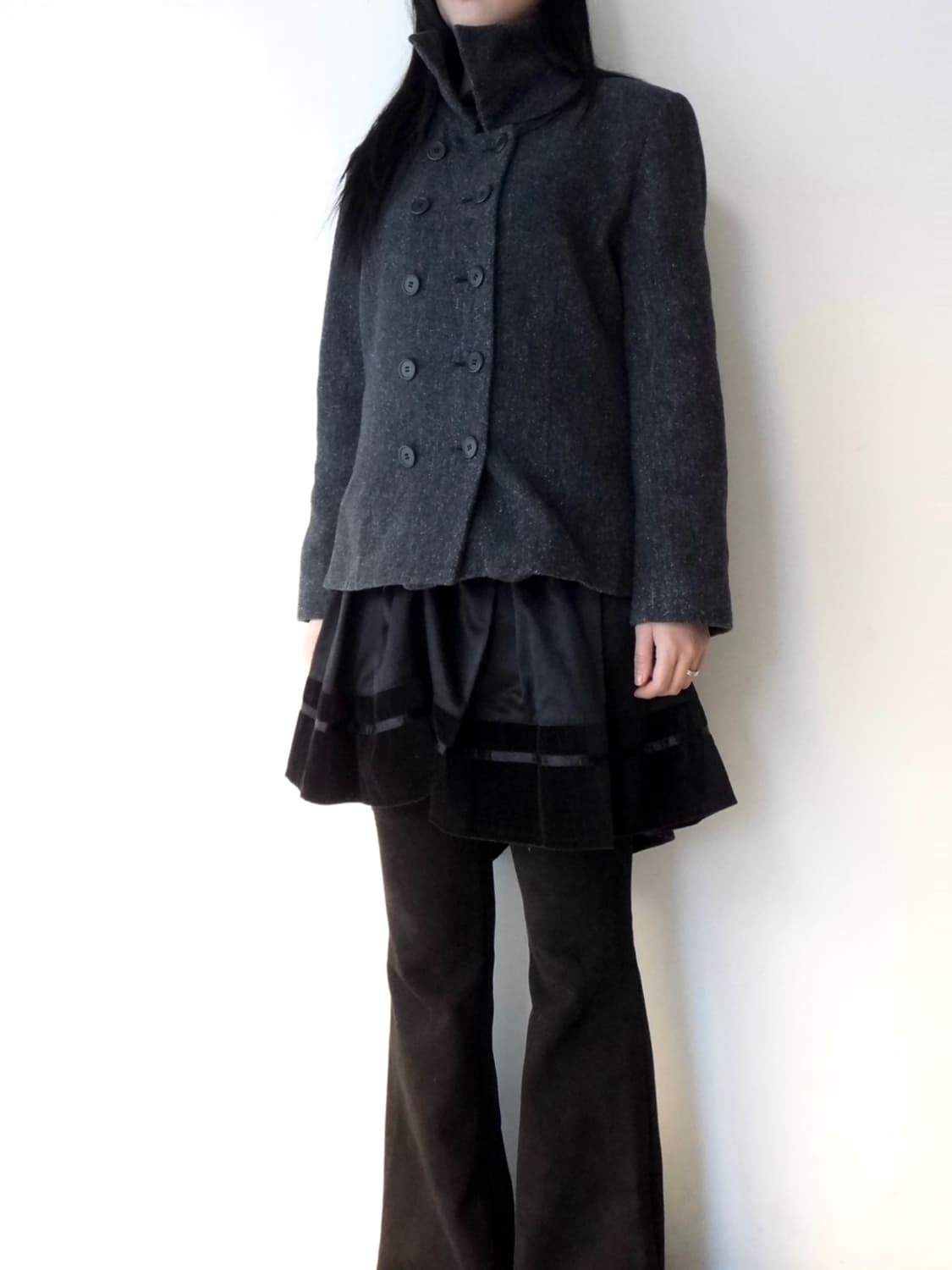 Double half coat / grey 상품이미지6