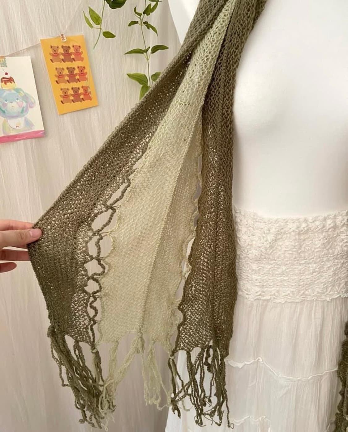 그런지 히피 니트 머플러 상품이미지2