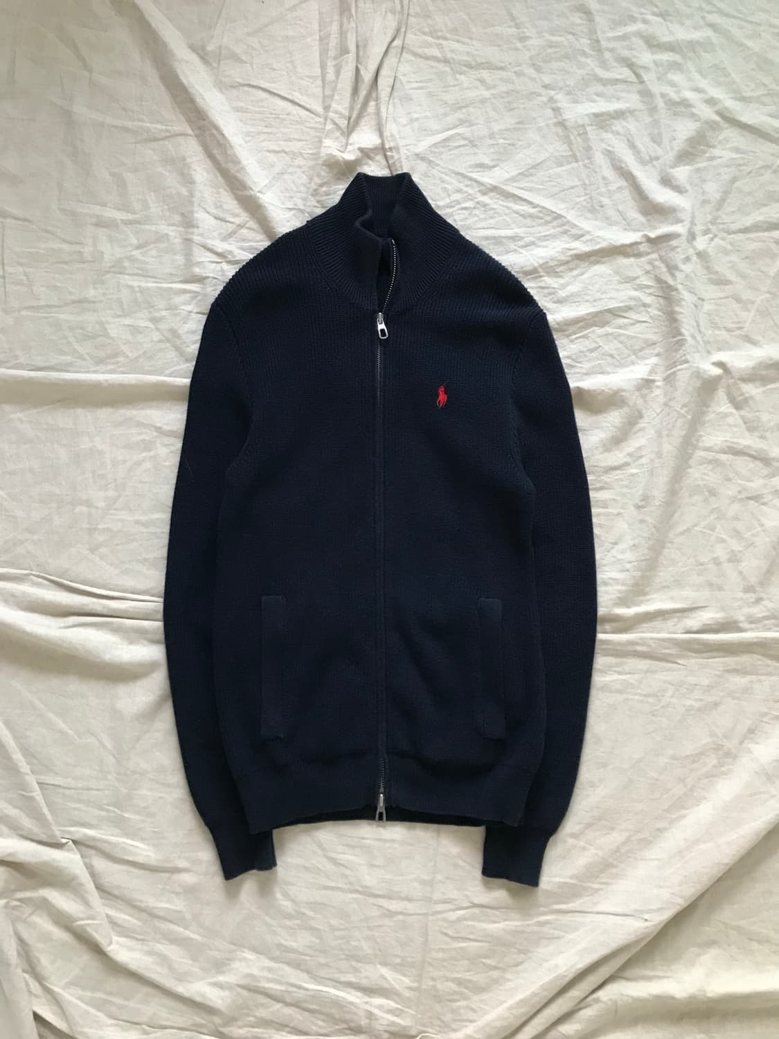 폴로 랄프로렌 포니 로고 네이비 니트집업 상품이미지5