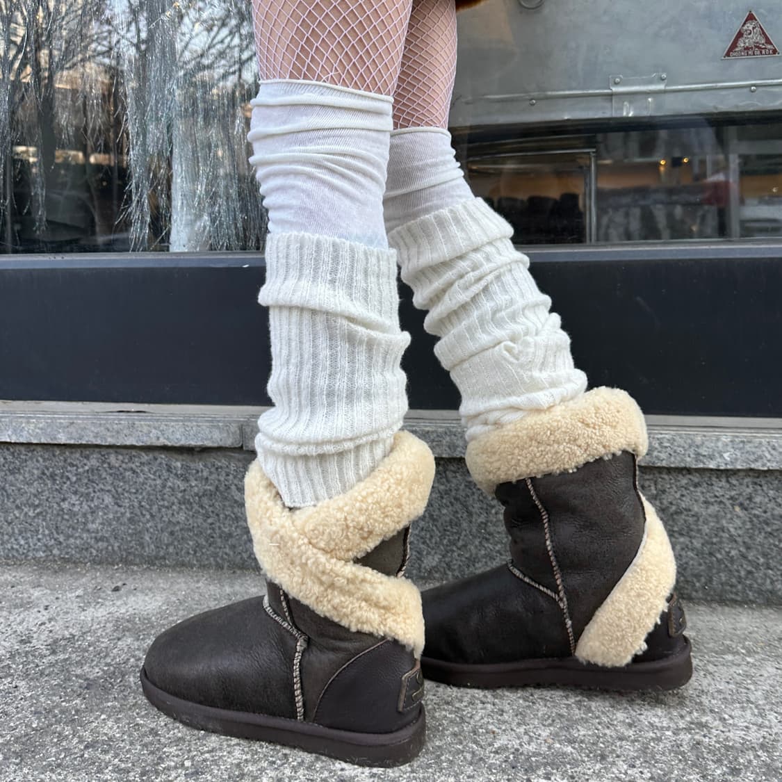 00s 쿨라부라 숏 시어링 앤 스웨이드 어그 부츠 상품이미지9