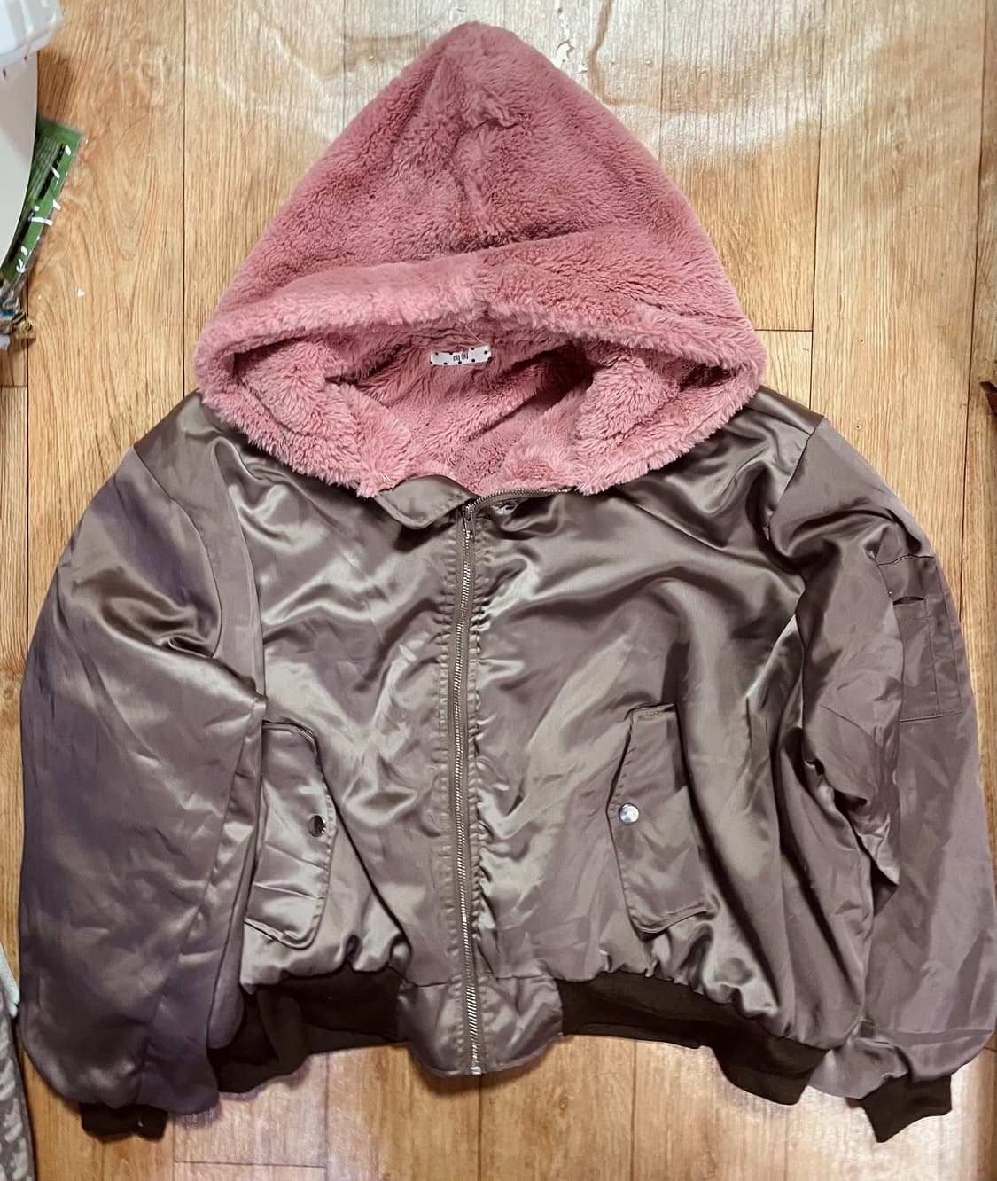 브라운 핑크 퍼 자켓 잠바 상품이미지2