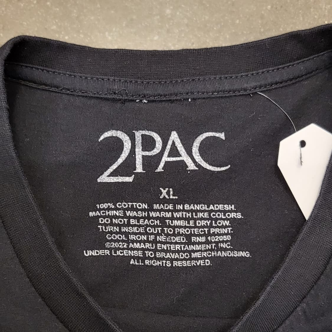 2PAC 투팍 반팔티 블랙 상품이미지3