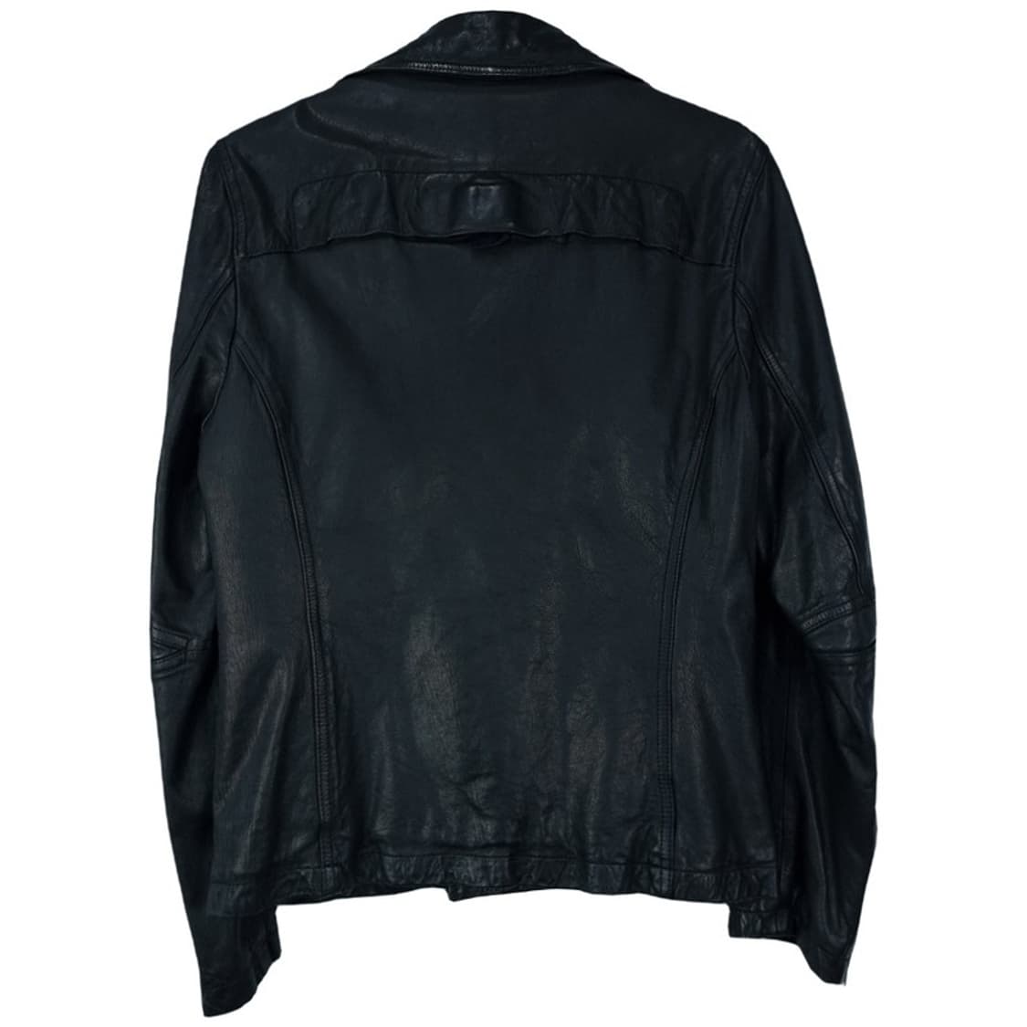 [빈티지] 고딕 고트 스킨 염소 가죽 슬림핏 레더 자켓 블랙 M17355 상품이미지3