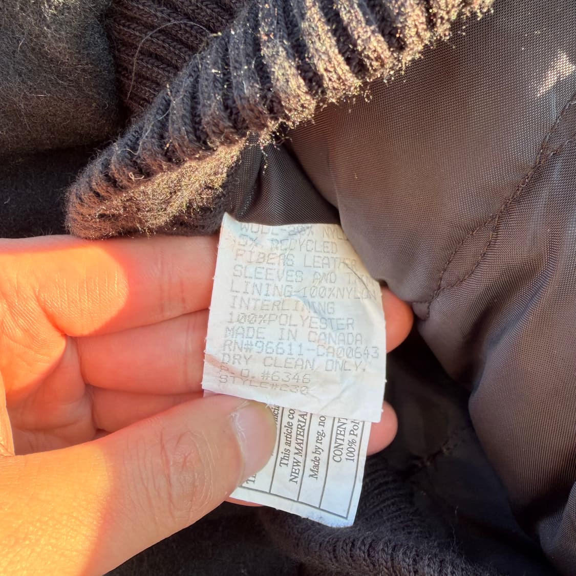 90s CANADA 빈티지 울 바시티 자켓 XL 상품이미지7