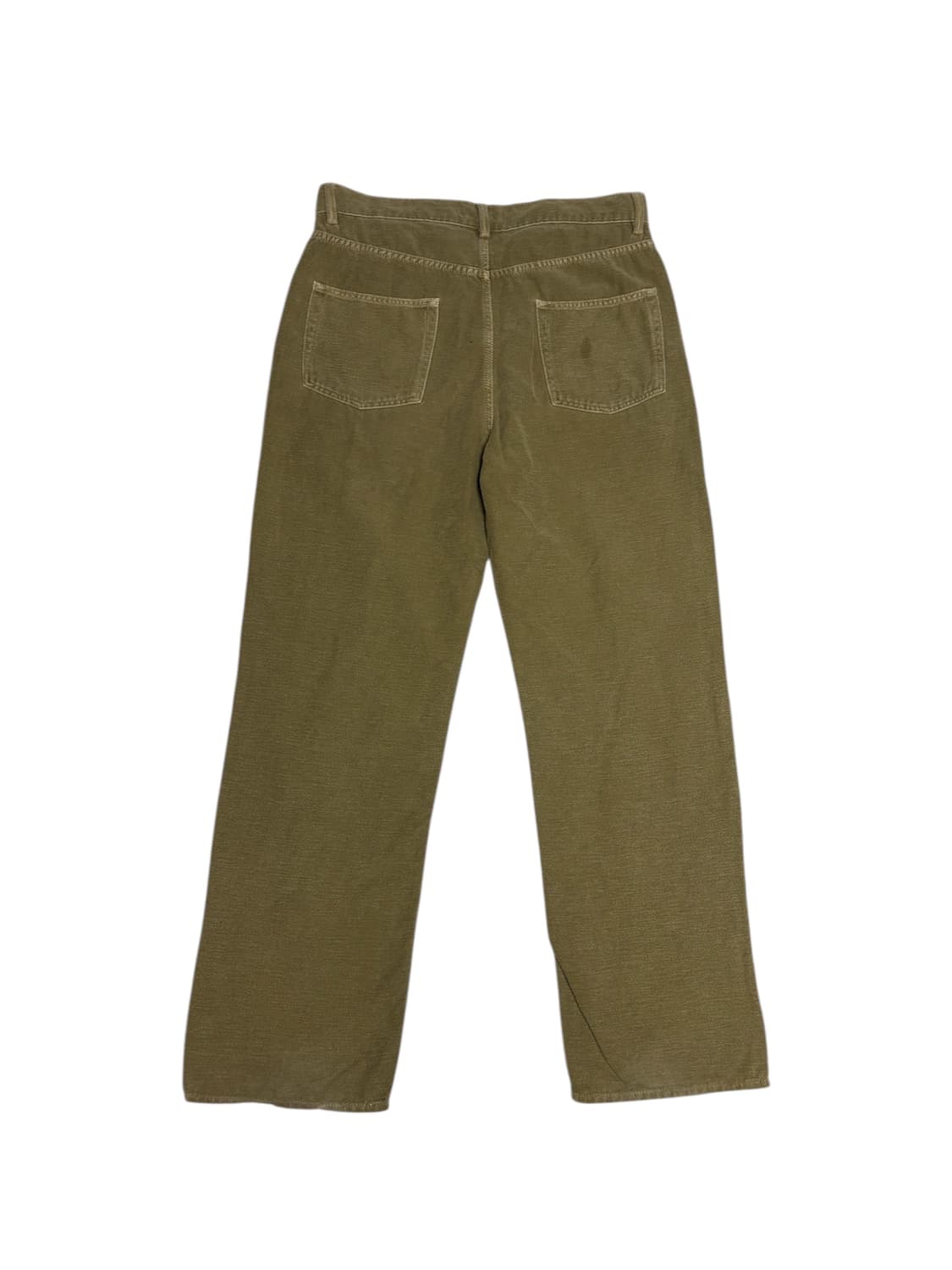 [정품] 아워레가시 포멀 컷 브러쉬드 코튼팬츠 카키그린 48사이즈 상품이미지3