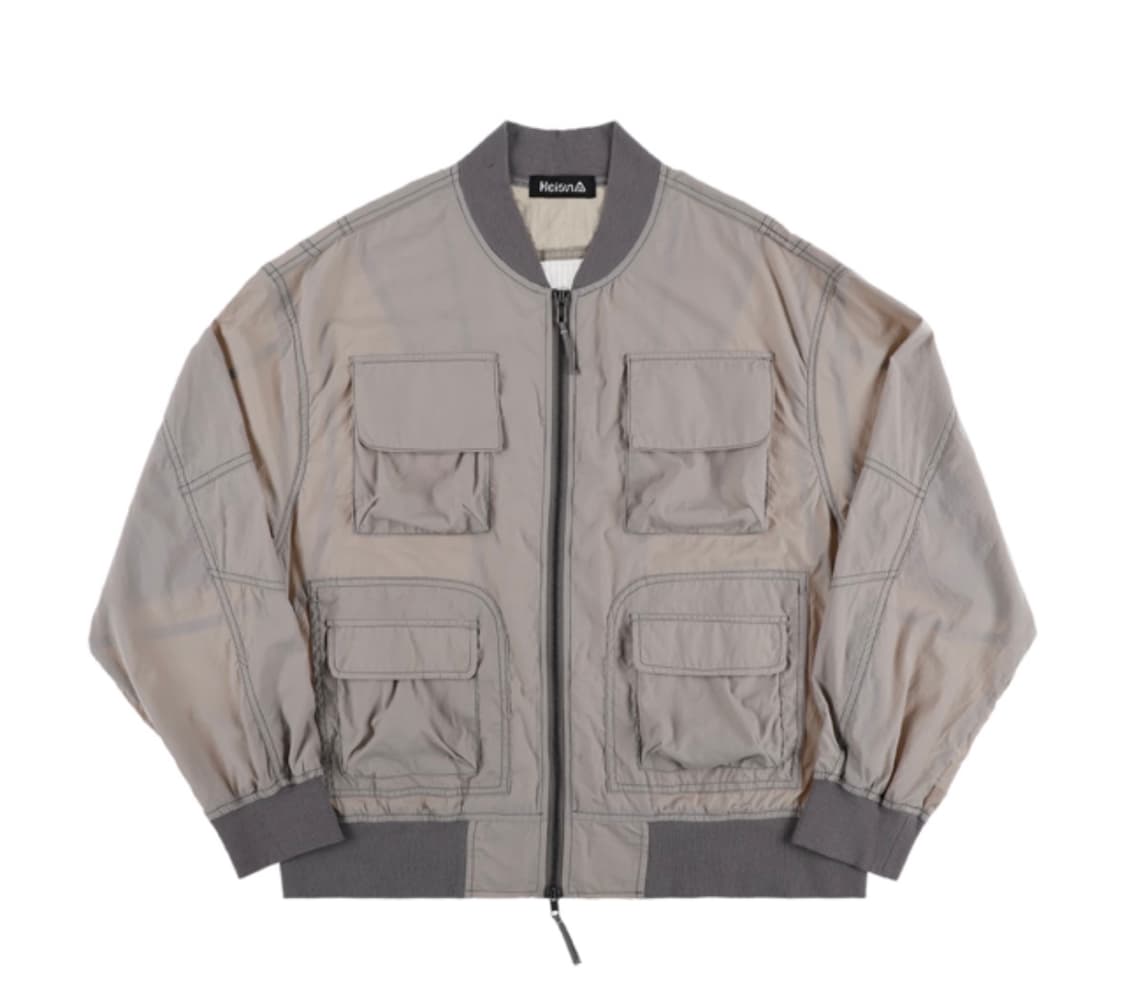 새제품) 하이산 유틸리티 윈드 봄버 자켓 스톤 베이지 S 상품이미지1