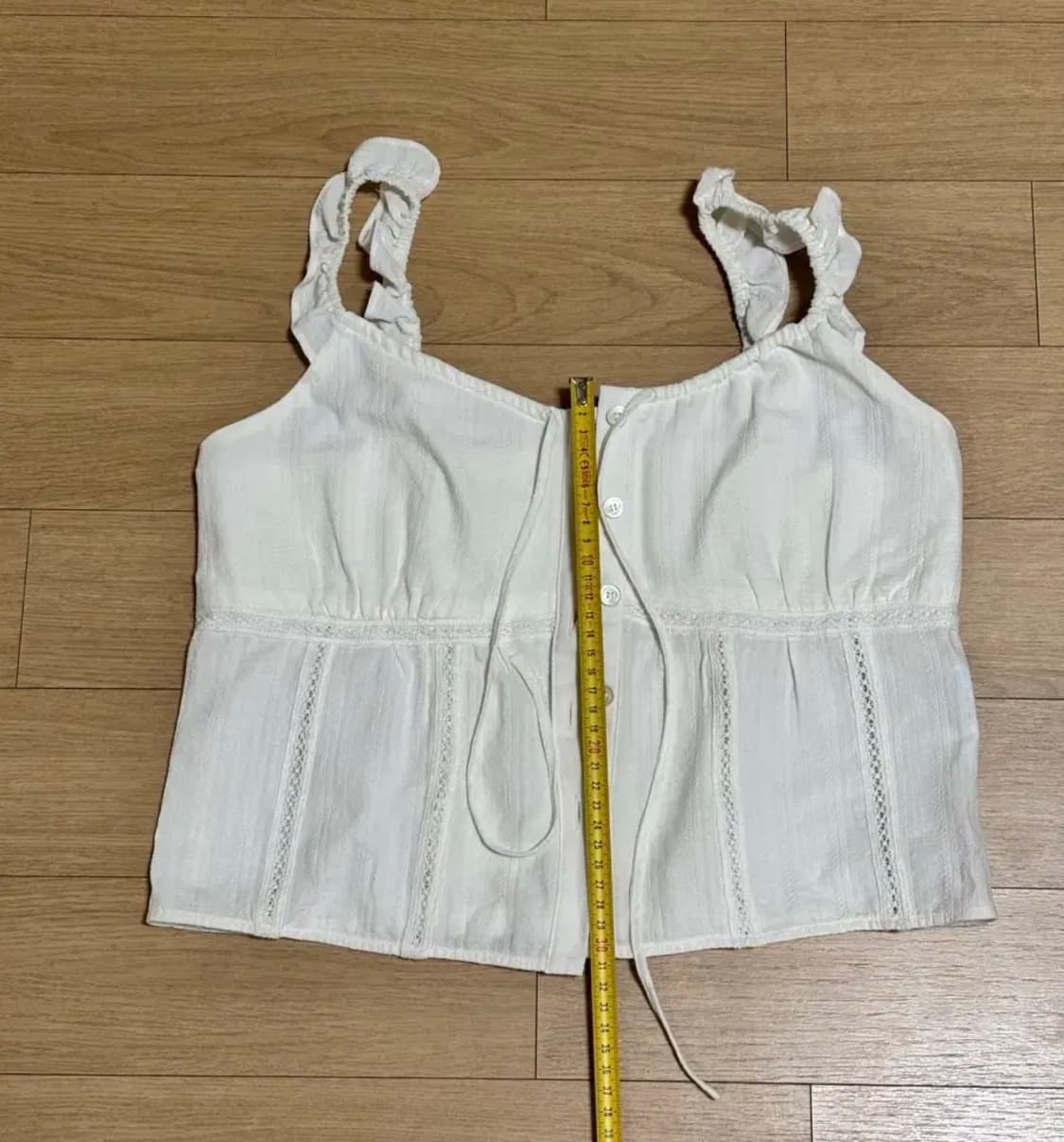 던스트 포 우먼 슬리브리스 블라우스 아이보리 러블리 펀칭 레이스 여성나시 상품이미지6