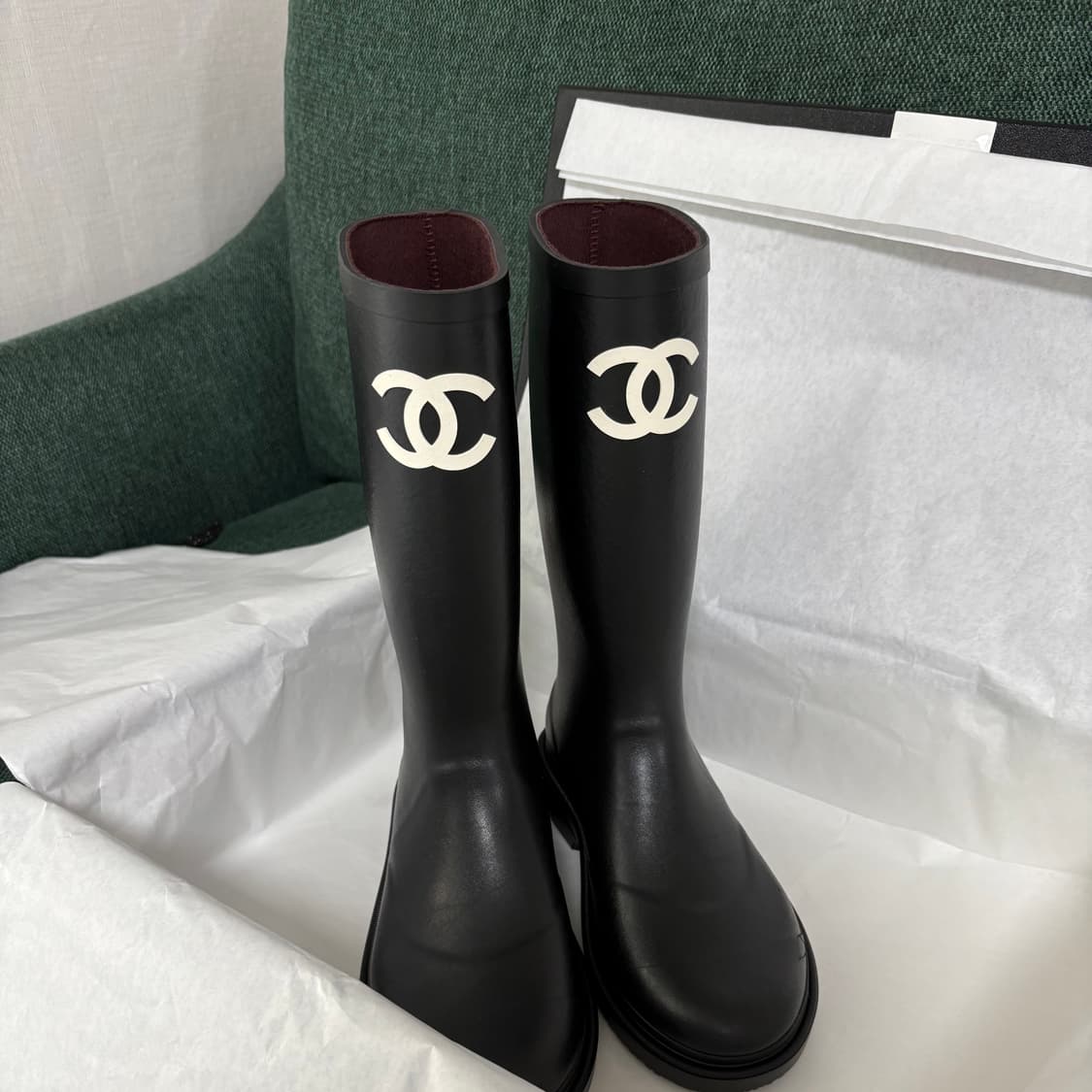 샤넬 레인부츠 러버부츠 37, 38 새상품 풀셋 상품이미지5