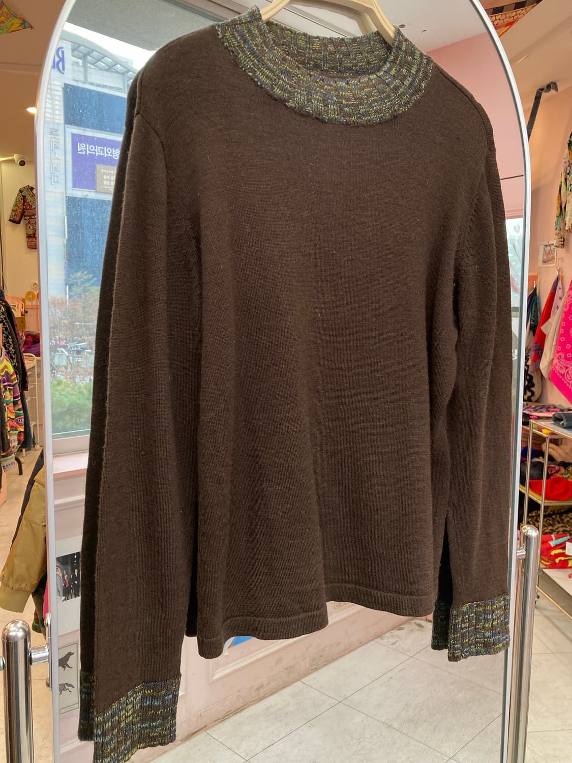 빈티지 브라운 롱 슬리브리스 상품이미지3