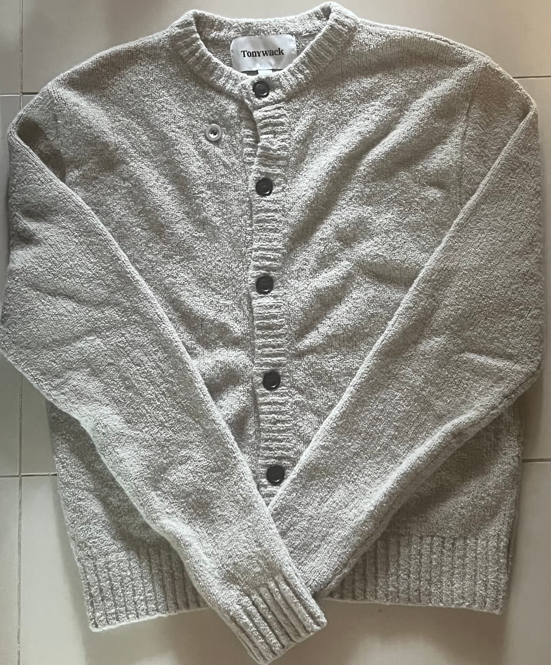 토니웩 알파카 가디건 세이지 그레이 M 상품이미지2