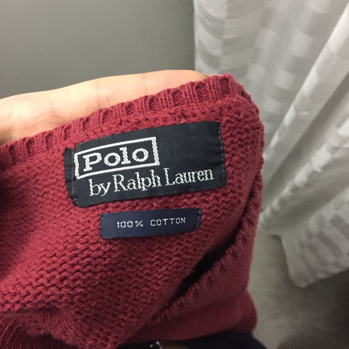 Polo 폴로랄프로렌 모리걸 버건디 브이넥 니트 상품이미지3