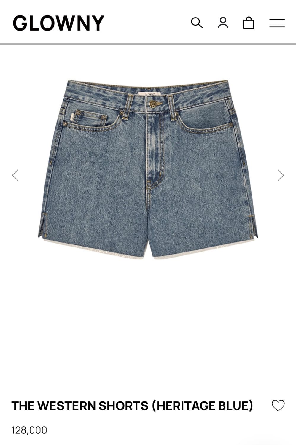 GLOWNY THE WESTERN SHORTS (HERITAGE BLUE 상품이미지1