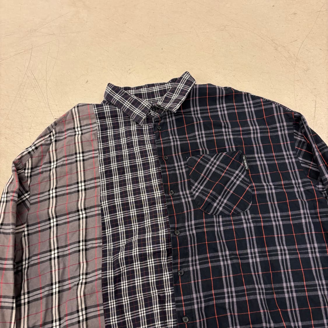 아조바이아조 패치워크 셔츠 상품이미지2