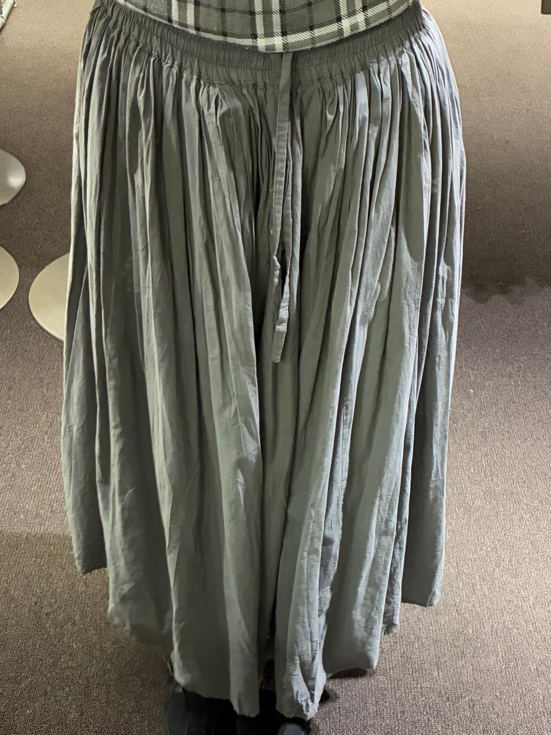 OS)Japanese vintage 여성 셔링 롱 스커트 상품이미지2