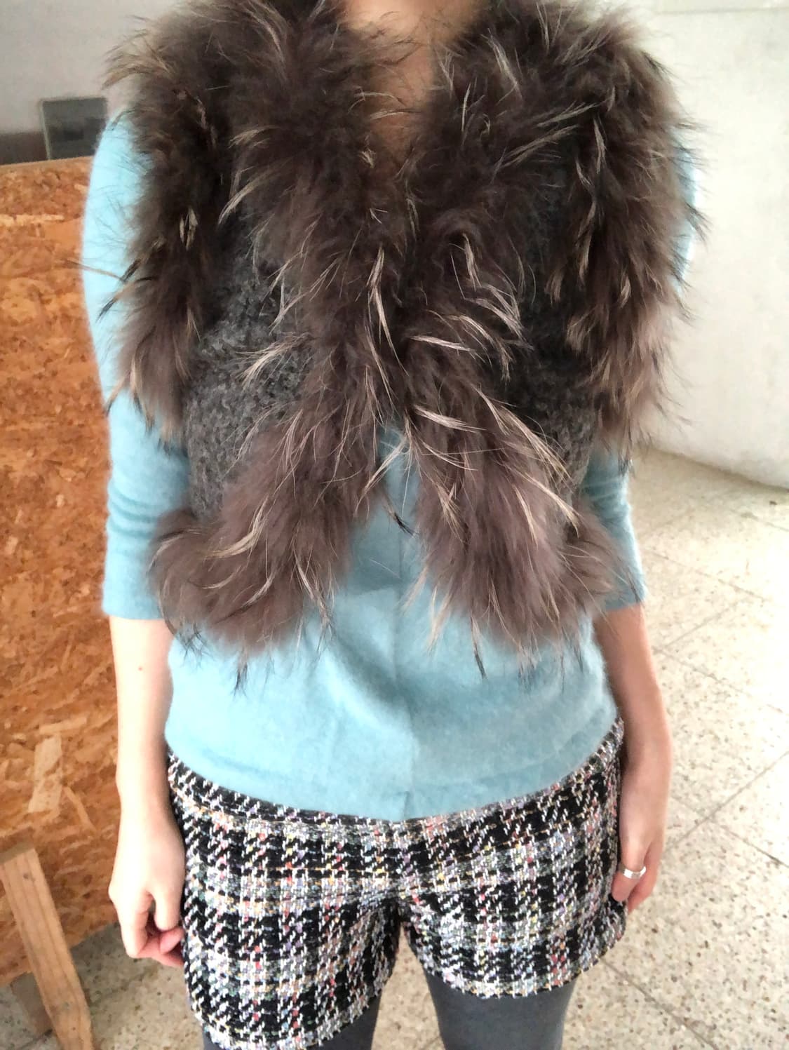 fur knit vest 상품이미지8