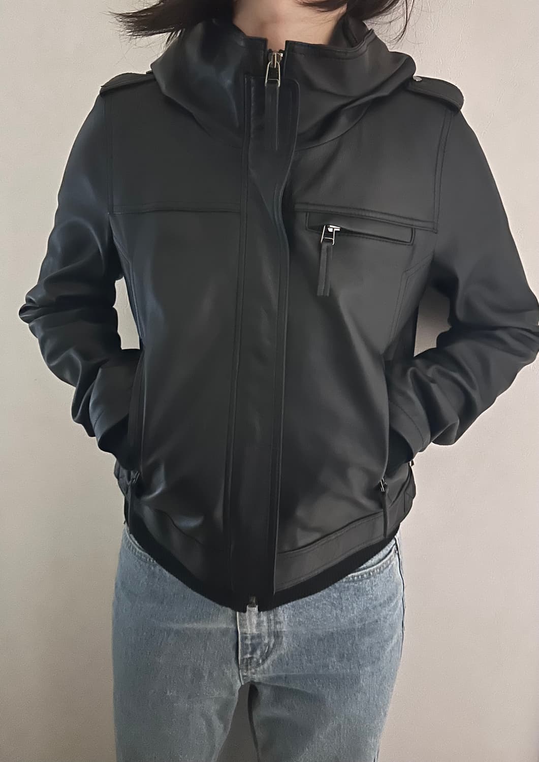 리얼 레더 자켓 이태리가죽 상품이미지1