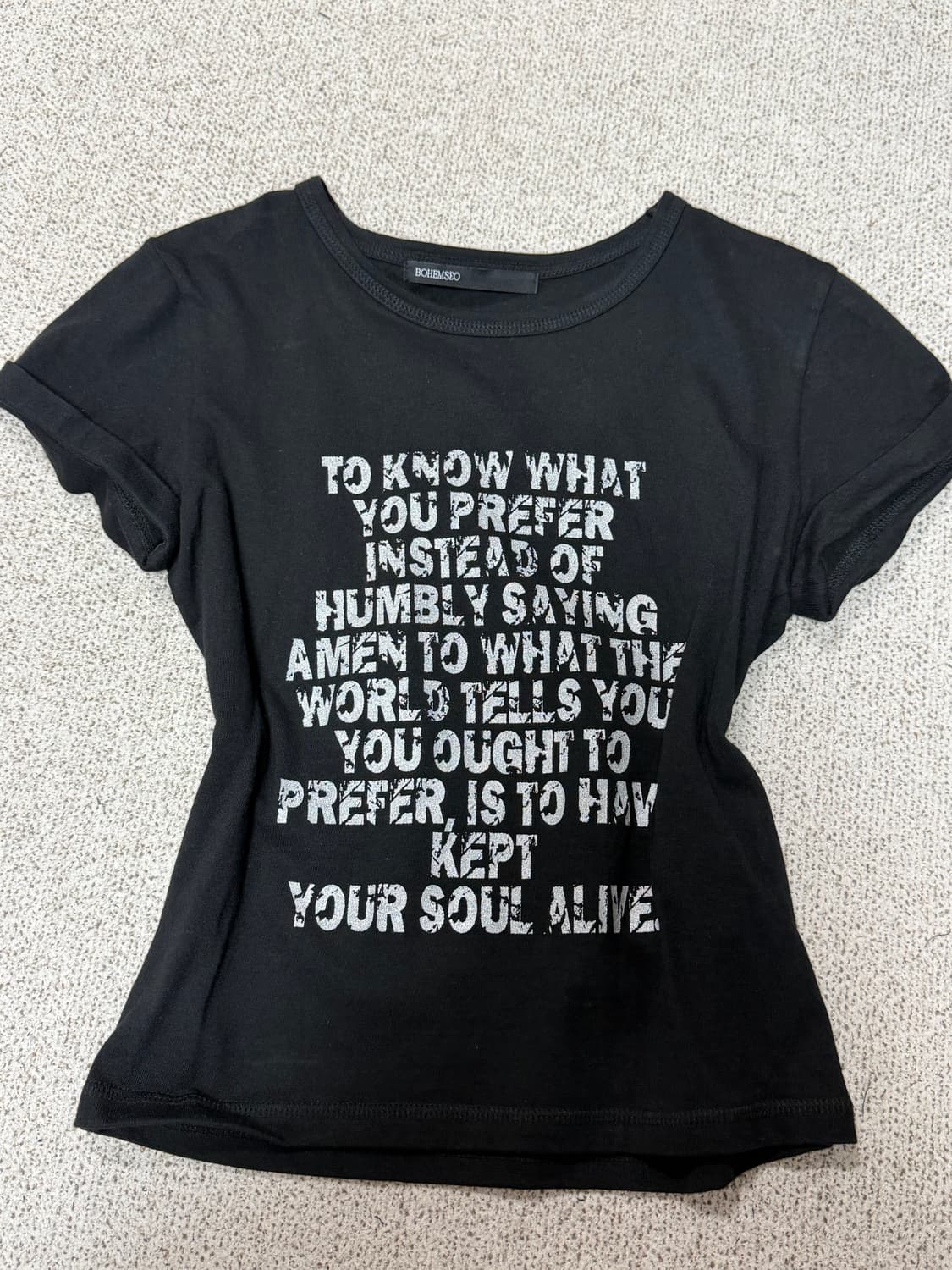 보헴서 보헤미안서울 레터링 반팔 상품이미지2