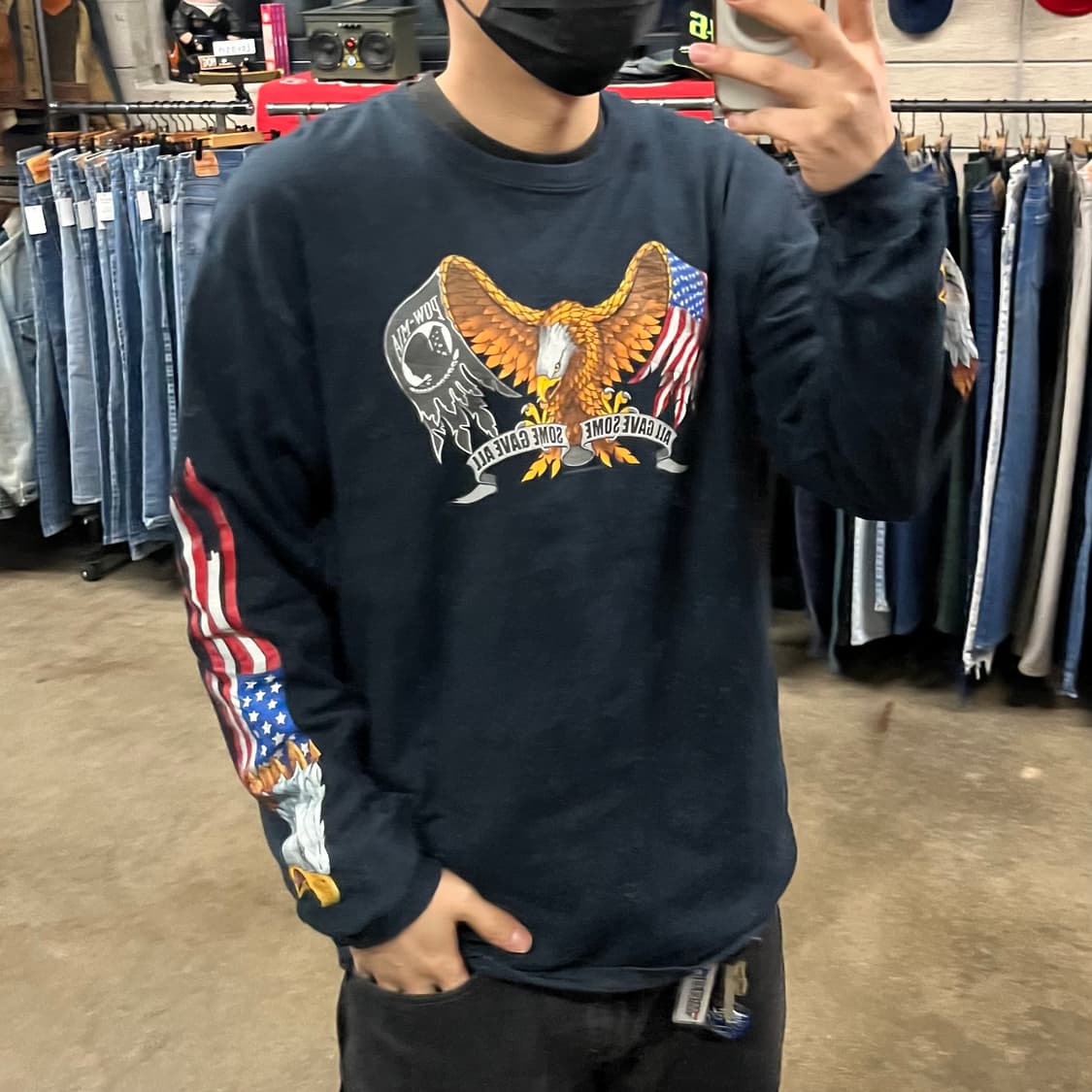 빈티지 바이크 프린팅 롱슬리브 (100-105) 상품이미지7