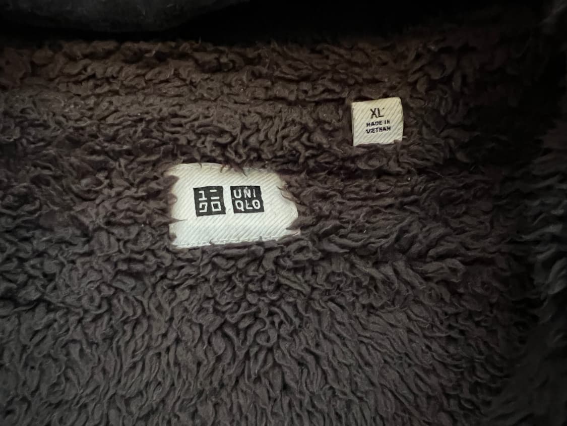 유니클로 보아 후드집업(블랙) XL 상품이미지4