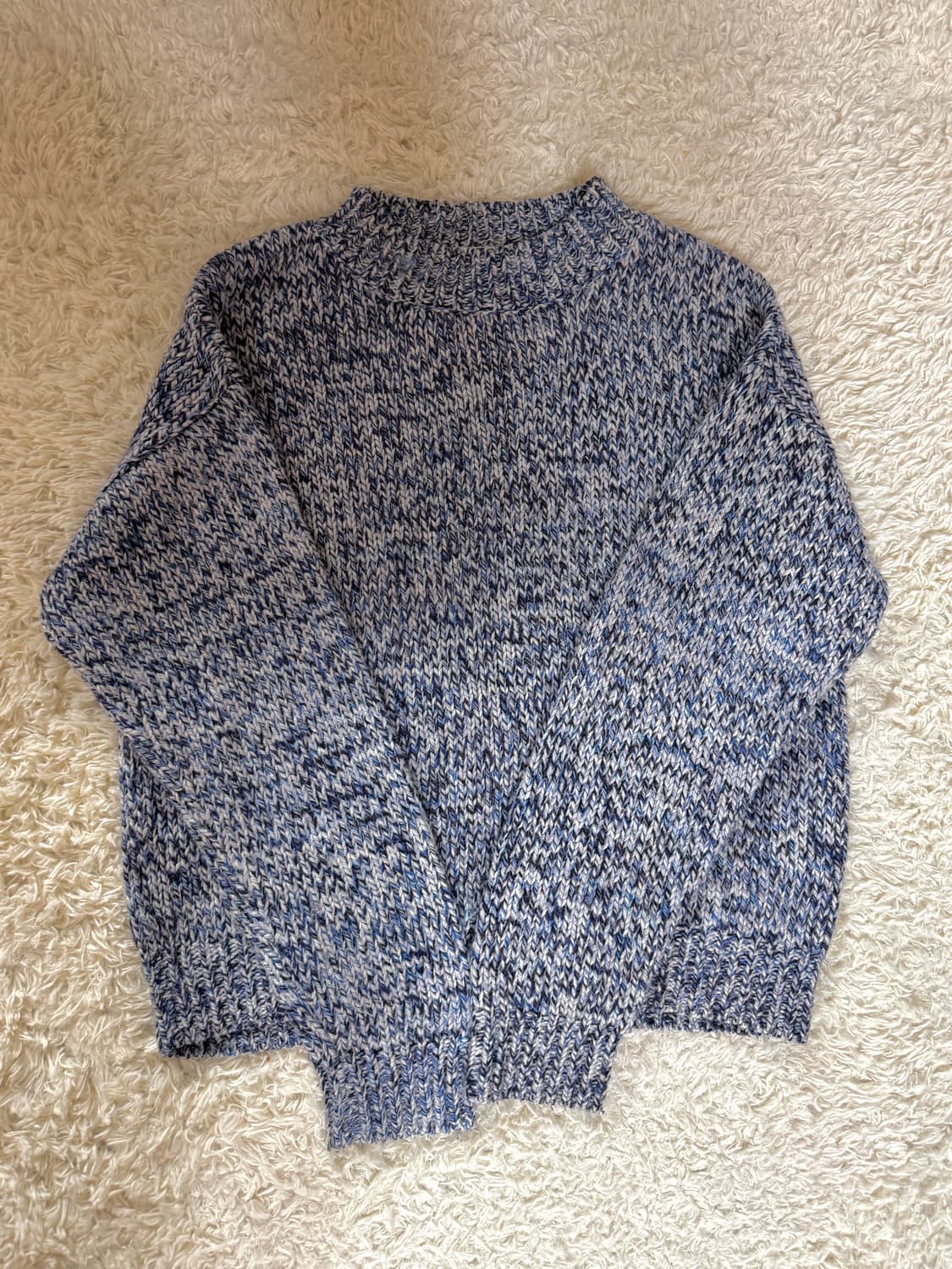 빈티지 멜란지 블루 니트 상품이미지2