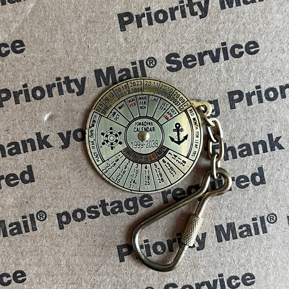 90s vtg Perpetual Calendar Keyring 상품이미지1