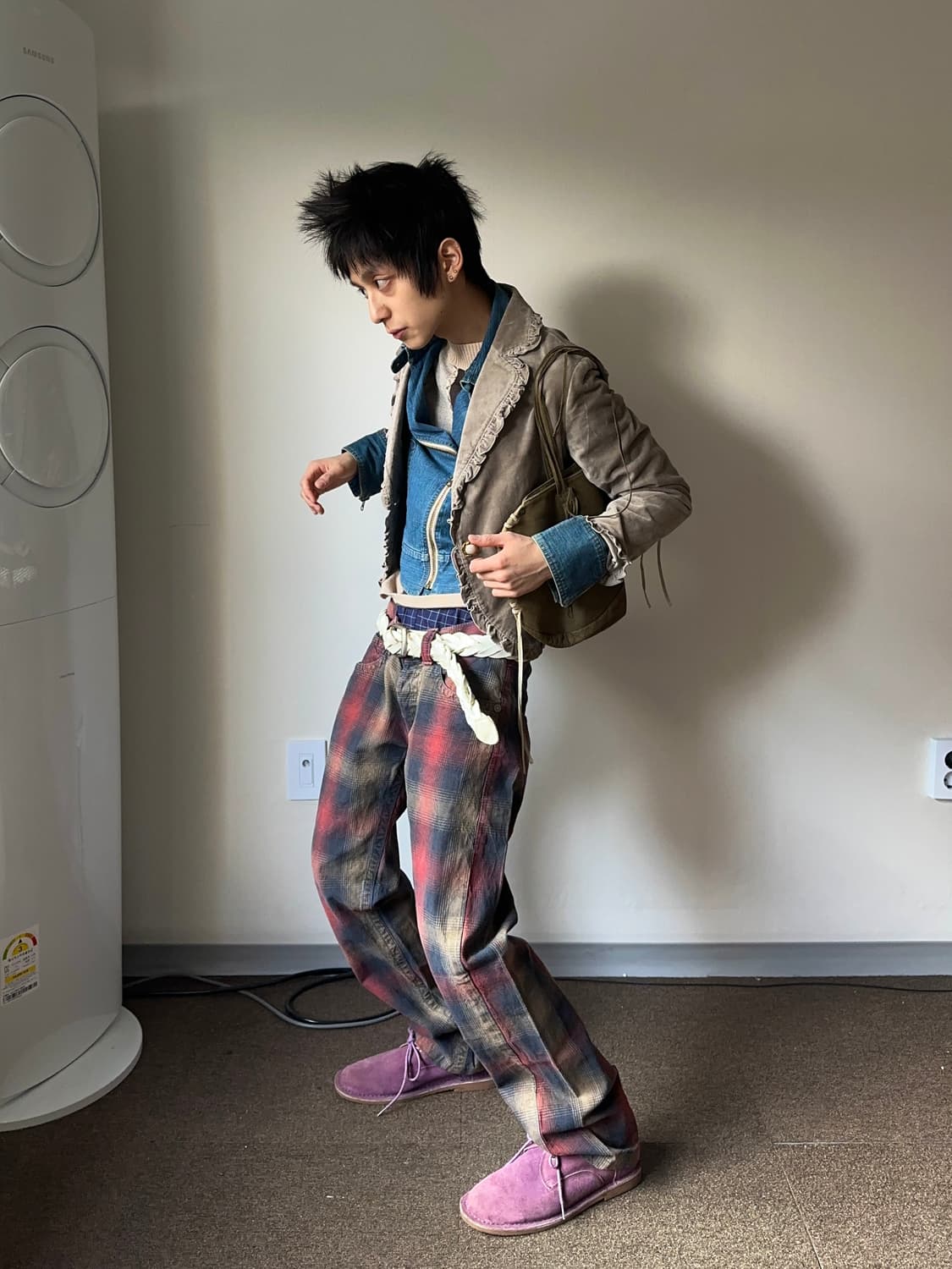 Guess Luxury Jeans 옴브레 체크 트라우저 상품이미지3