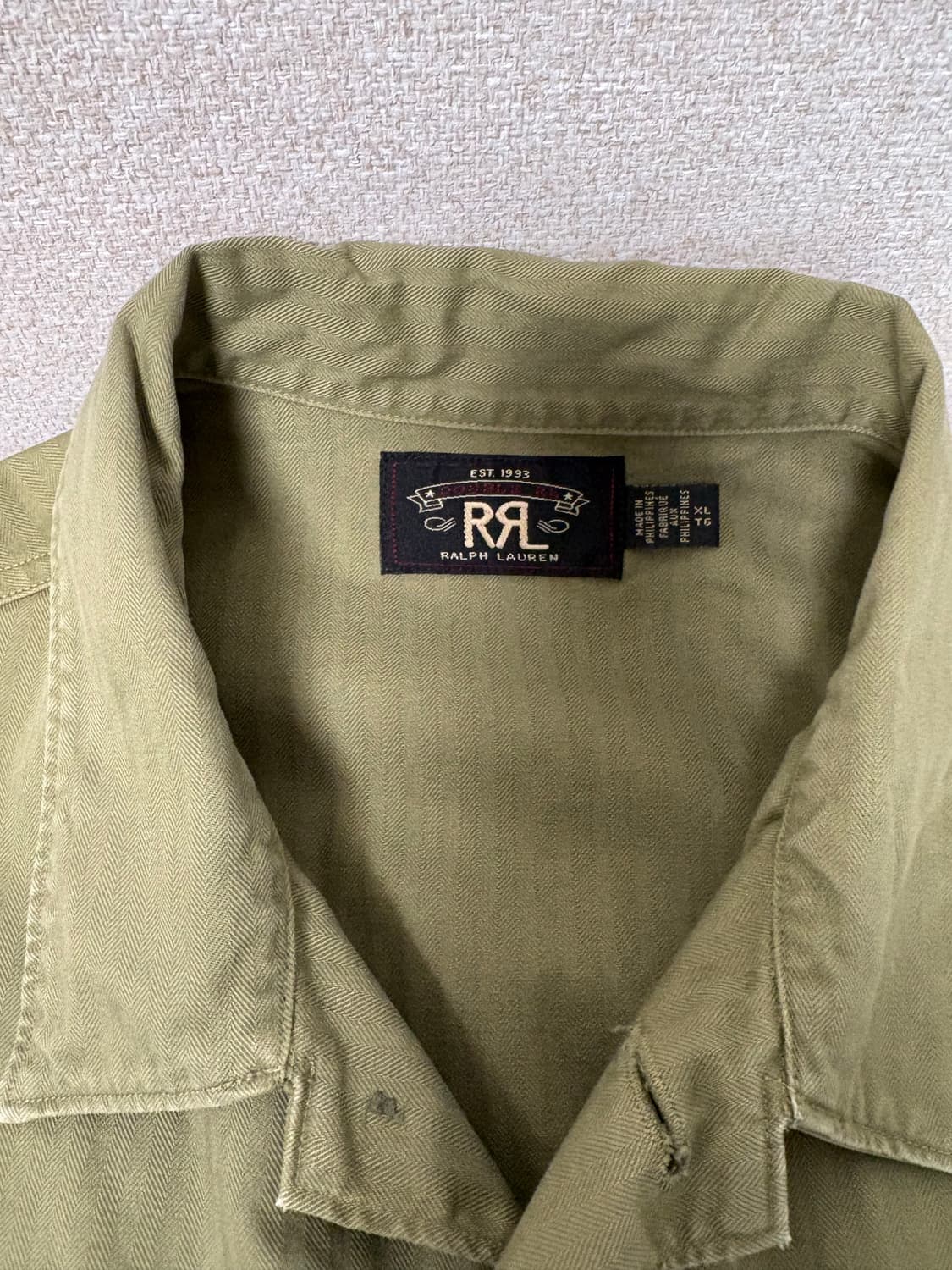 RRL HBT롱슬리브 밀리터리 셔츠 XL 상품이미지2