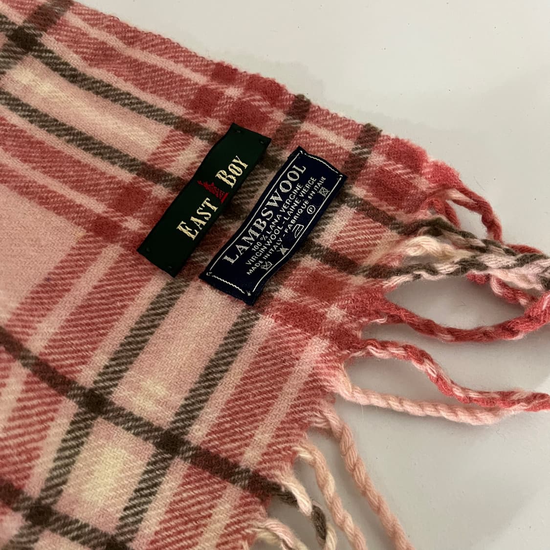 [Eastboy] 이스트보이 핑크 체크 머플러 상품이미지3