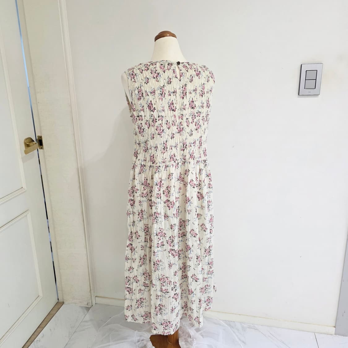 모리걸st 핀터깔 로즈 스모크 롱원피스 상품이미지3