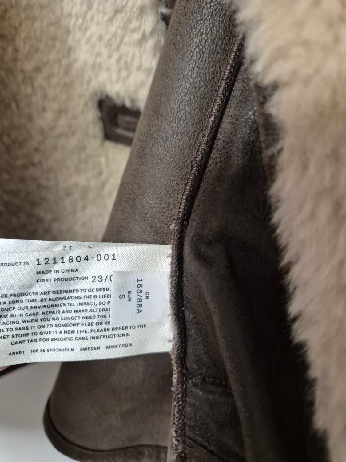 아르켓 무스탕 포퍼자켓 23년형 s사이즈  상품이미지7