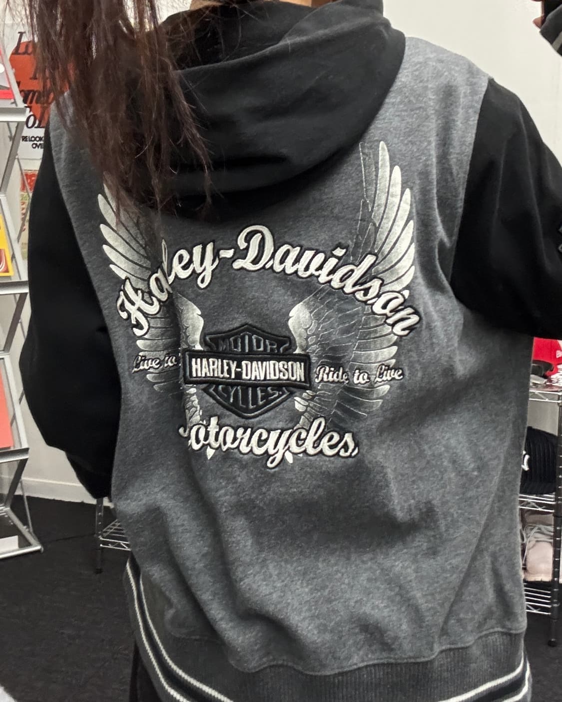 할리데이비슨 빅로고 컬러블럭 후드집업 상품이미지3