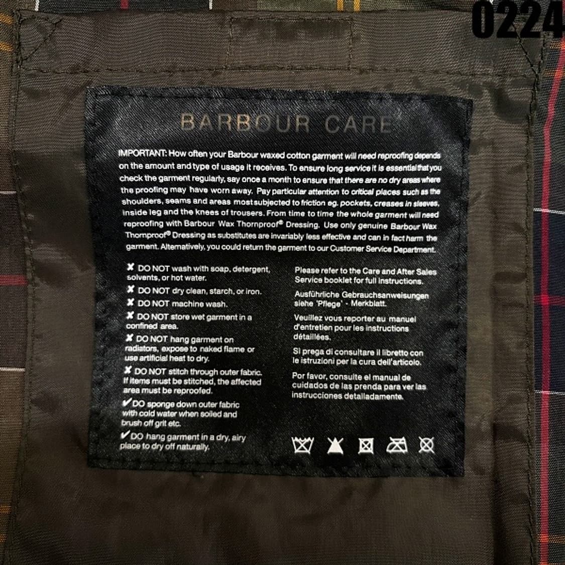 바버 왁스 집업 자켓 36 카키 0224 상품이미지8