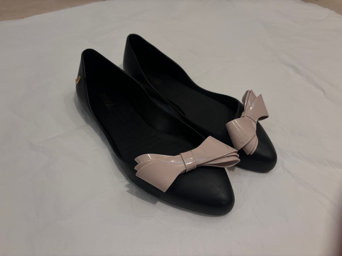 멜리사 빈티지 리본 플랫슈즈 블랙 상품이미지3
