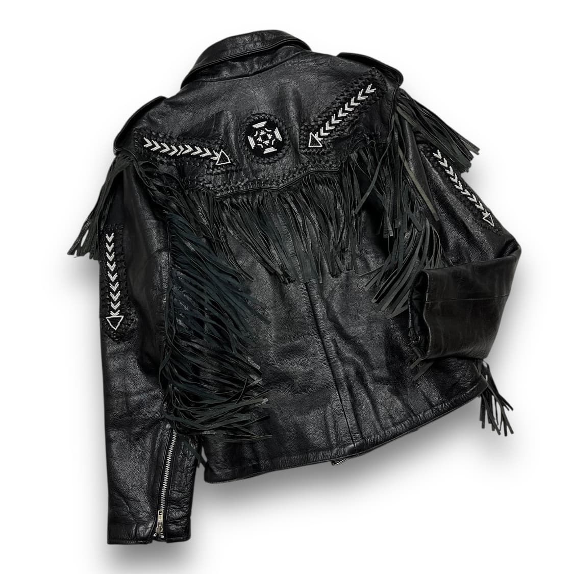 City Leather 90s 웨스턴 아카이브 프린지 라이더 자켓 상품이미지6