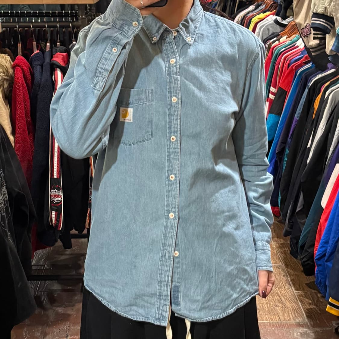 [HI] Carhartt 칼하트 긴팔 데님셔츠 상품이미지2