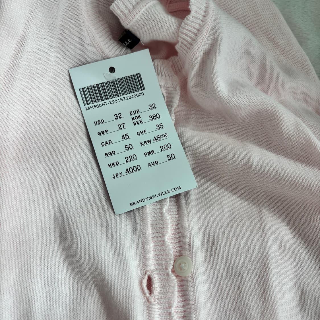 (핑크)브랜디멜빌 핑크 프릴 포켓 가디건 상품이미지3