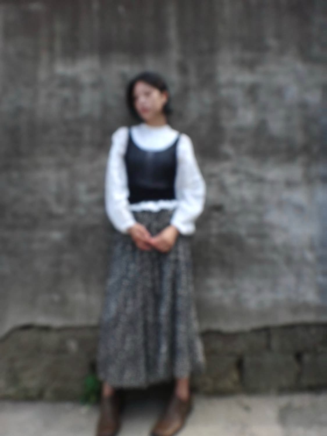 Pebble banding skirt / black 상품이미지1