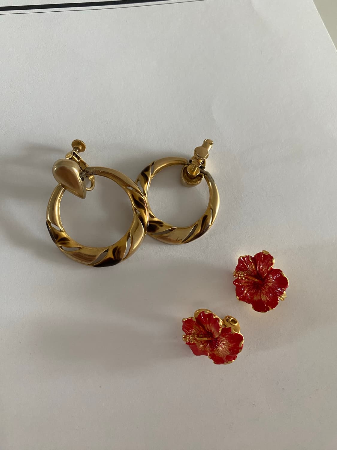 빈티지 귀찌형 귀걸이 2종 세트 상품이미지1