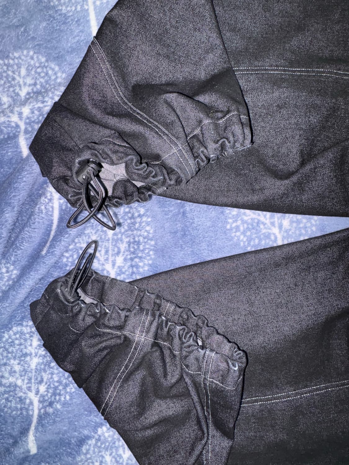 아캄 AAKAM 데님 턱 팬츠 블랙 상품이미지5