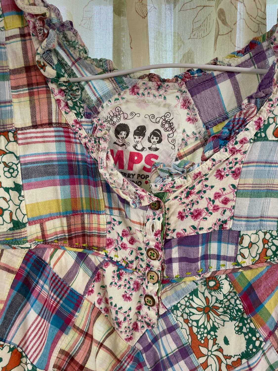 빈티지 패치 나시탑 상품이미지2