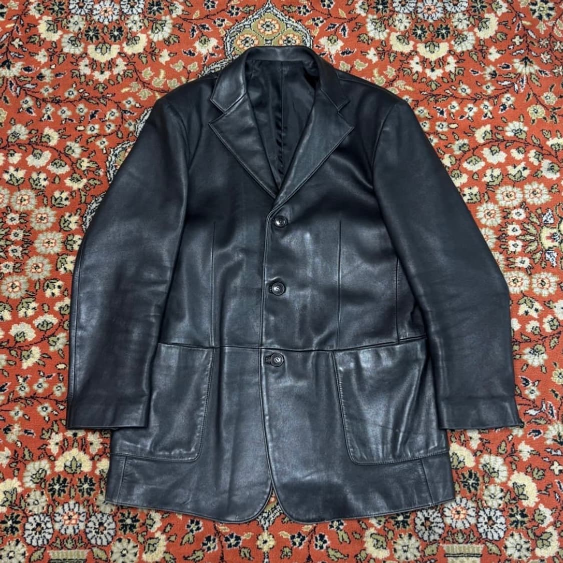 [착용샷 105] MIK 리얼 레더 램스킨 가죽 블레이저 상품이미지1