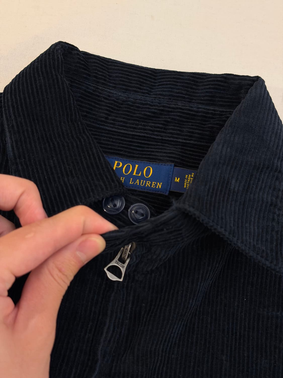 폴로 랄프로렌 코듀로이 오버셔츠 집업 자켓 네이비 상품이미지4