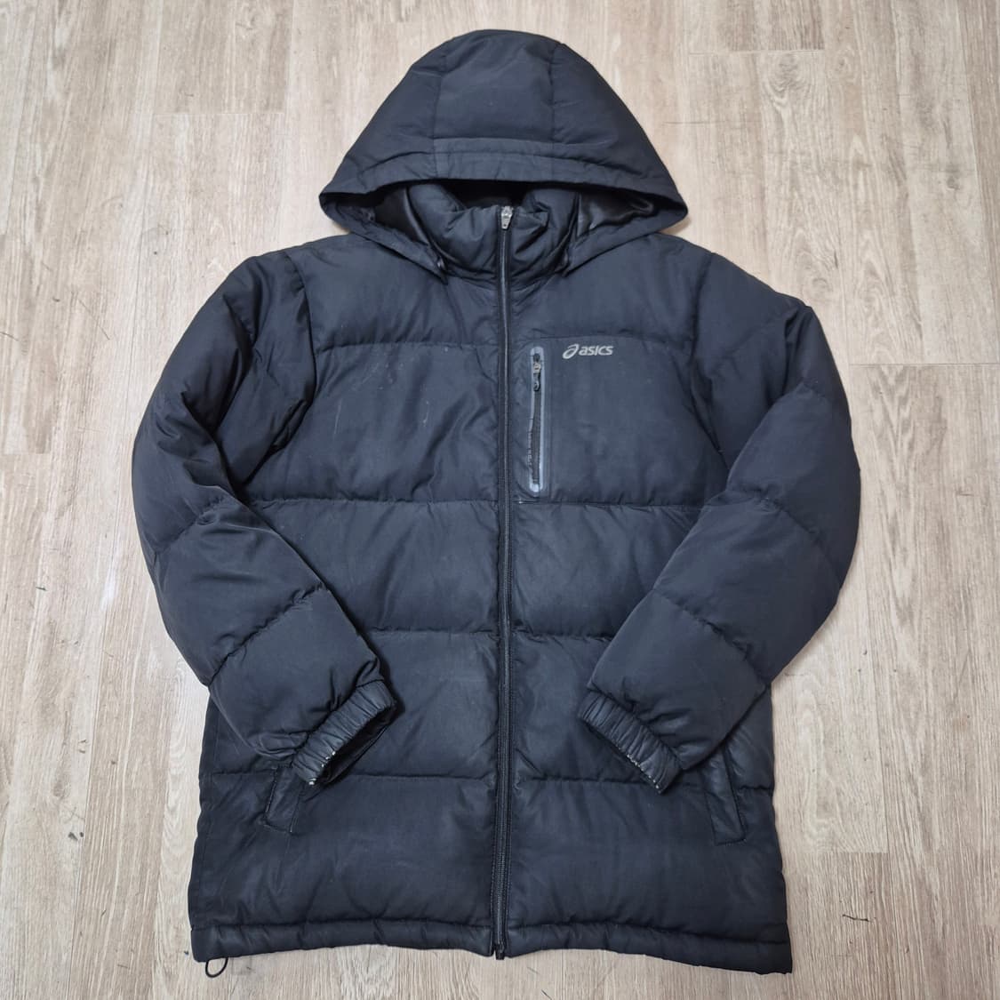 아식스 남성 덕다운 후드 패딩 상품이미지1