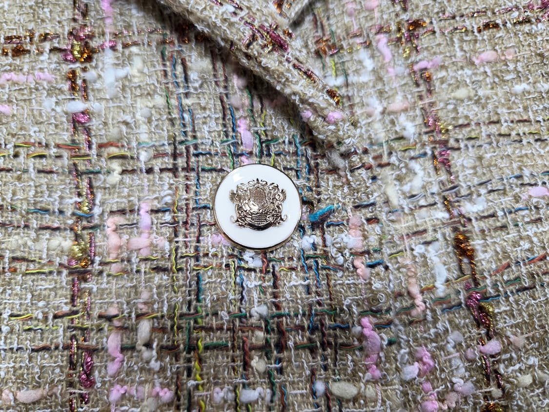 자라(ZARA) 골드베이지 트위드자켓 55 새상품 상품이미지5