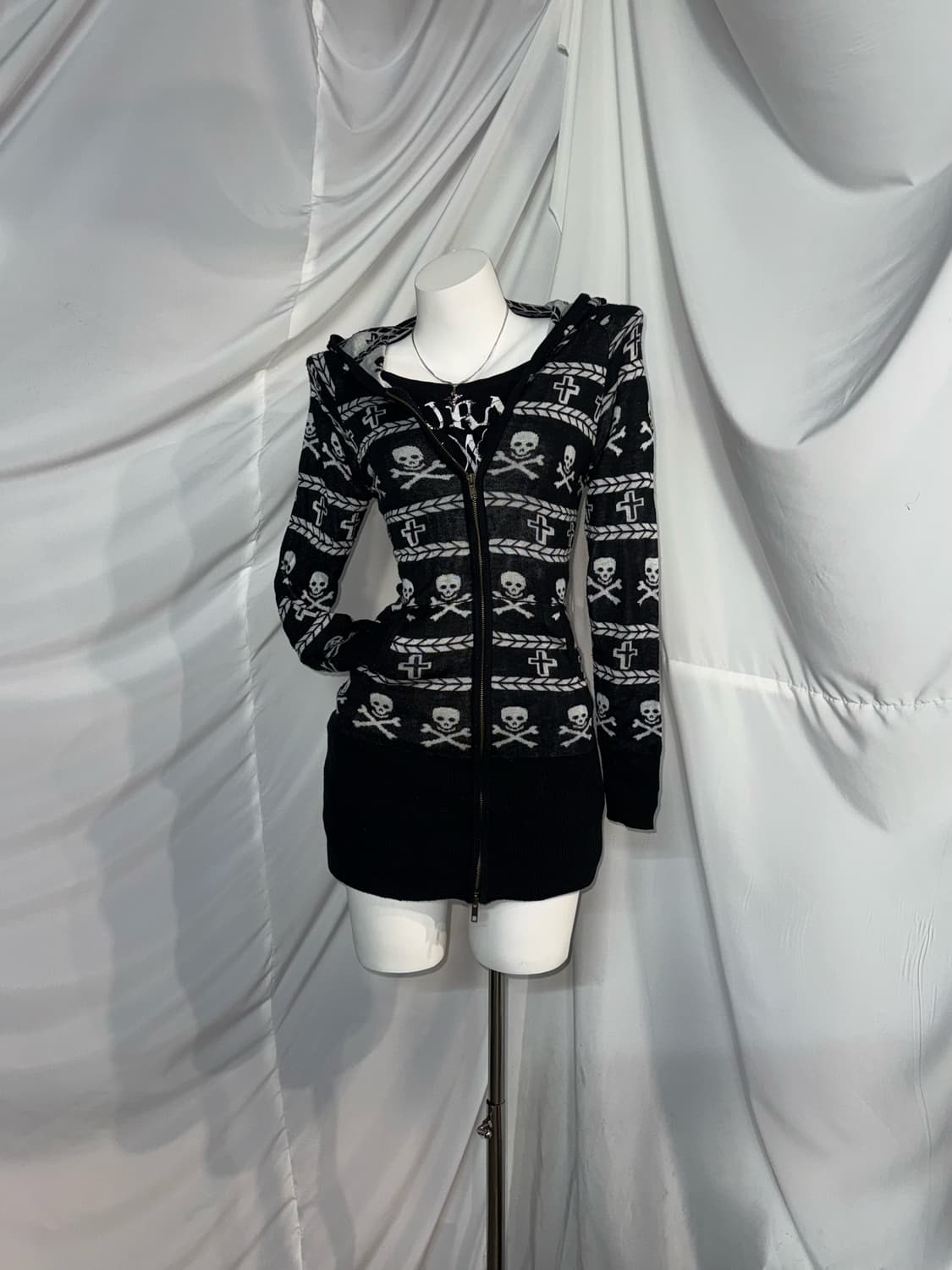 미사깔 무채색 해골 펑투케 OZOC 오조크 코디세트  상품이미지6